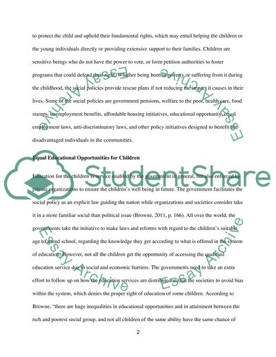 How can Social Policy Eradicate Child Poverty