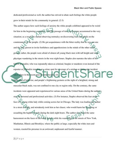 Black Men and Public Spaces by Brent Staples