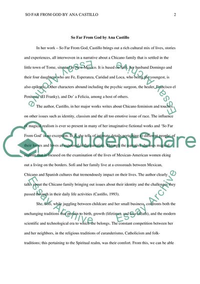 Analysis of So Far From God by Ana Castillo