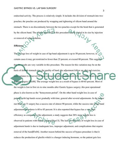 Gastric Bypass vs. Lap ban Surgery