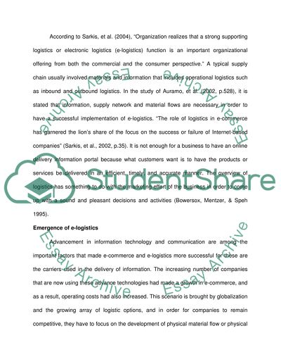 Logistics Is an Important Activity for Every Business