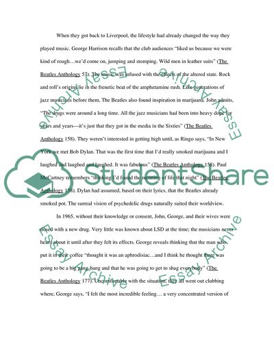 Influence of drugs on the musical output of a Beatles
