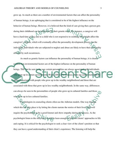 The Analysis of The Adlerian Models