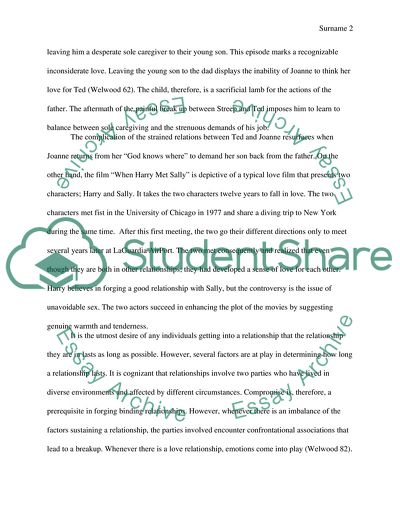 Kramer vs. Kramer and When Harry Met Sally