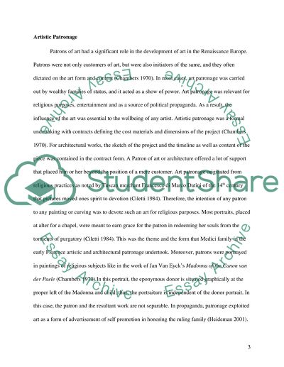 The Role of Women as Patrons during the Renaissance