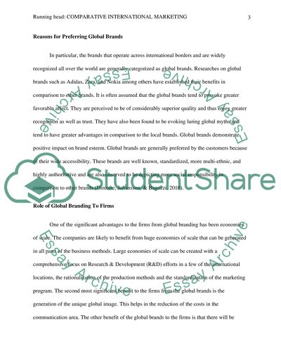 Comparative International Marketing - Common Elements of Highly Recognized Brands