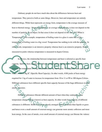 Physics Science: The Properties of Heat