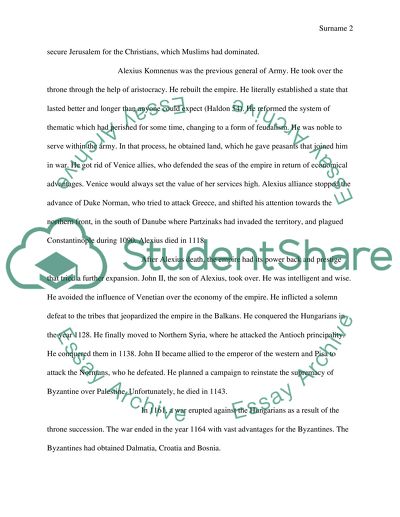 Survival of the Byzantine Empire