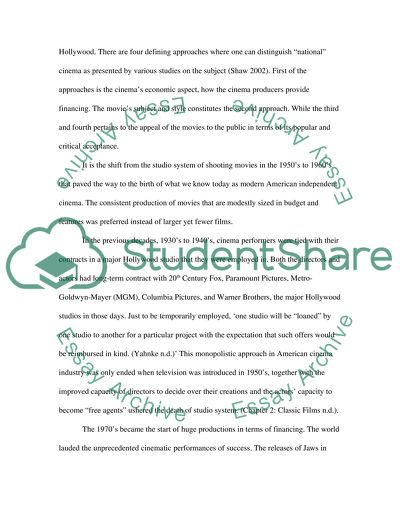 Independence in American Cinema
