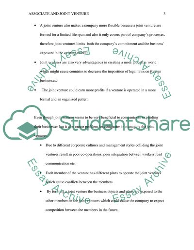 Associate and Joint Ventures