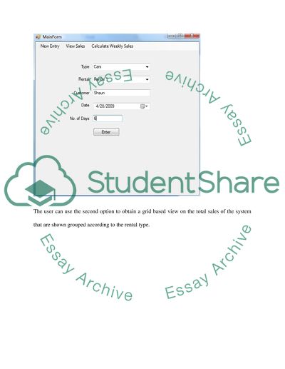 The Car Rental Application