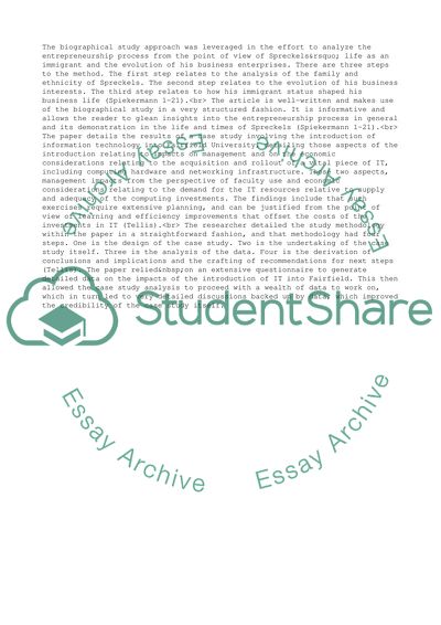 Claus Spreckels in the Context of Business Entrepreneurship