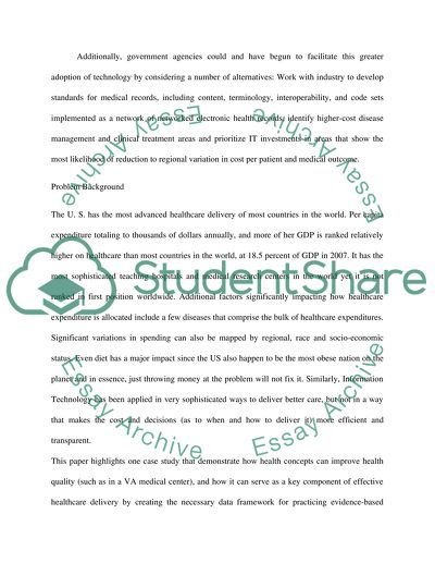Implementation of Patient Centered Concepts In a VA Medical Center to Improve Quality Outcomes