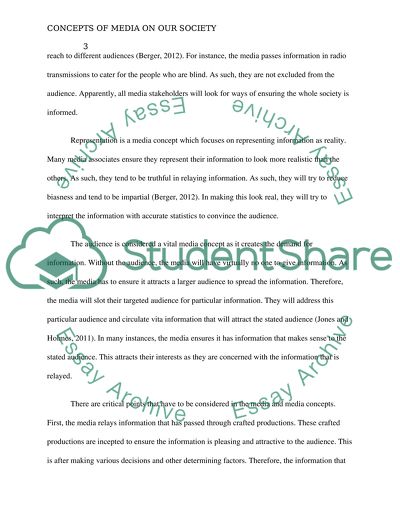 Concepts of Media on Our Society