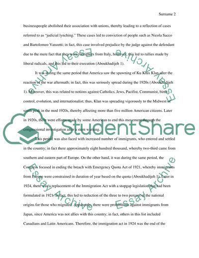 American life between the years 1919-1929