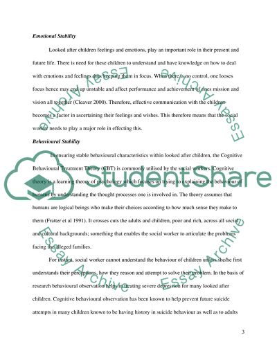 The Role of the Occupational Therapist or Social Worker in the Child Protection Process