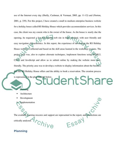 essay on web design