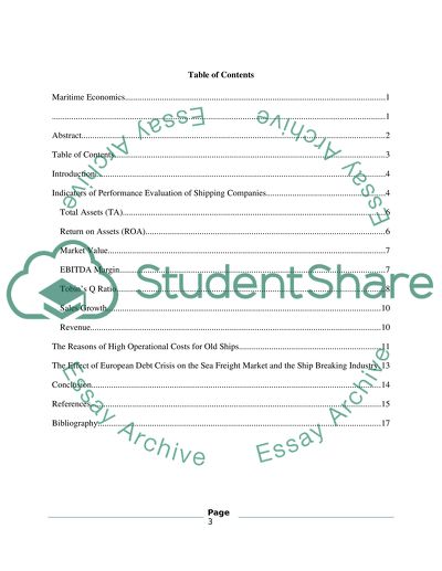 The Concept Relating to Maritime Economics