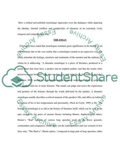 How Monologues Explore Internal Conflicts of Character