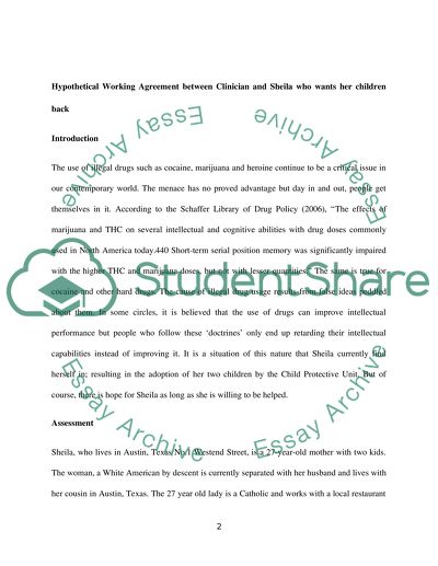 Hypothetical Working Agreement Paper