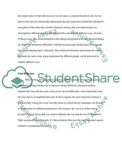 Different experience of two passengers in the airplane