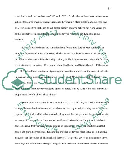 Existentialism and Humanism