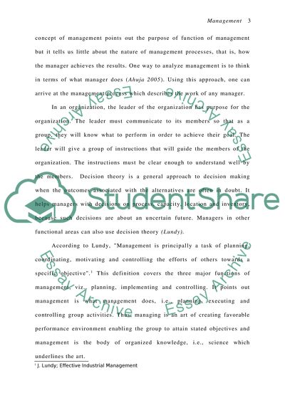 Effective Industrial Management