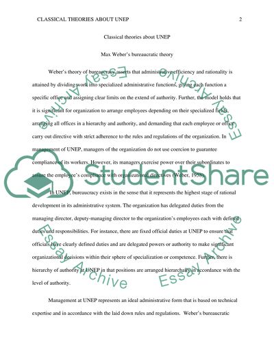 Identify and Discuss Classical Theories about The United Nations Environment Programme