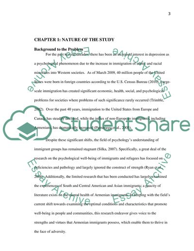 Depression Level and Coping Skills among Armenian Immigrants