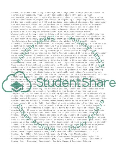 Scientific glass case