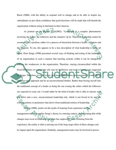 My Reflections on Leadership Theories and My Leadership Development