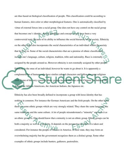 Similarities and differences between a racial group and an ethnic group