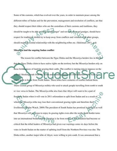 Characteristics of the Tribal Misseriya in Abyei and Their Role in Current Sudan Conflict