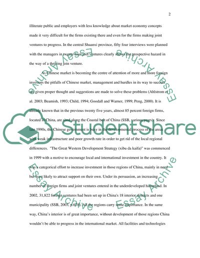 Problems of Managing Joint Ventures in China