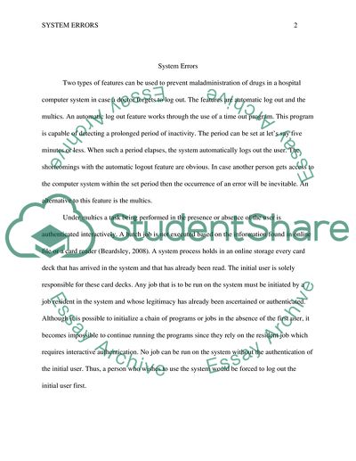 8.25 / system errors