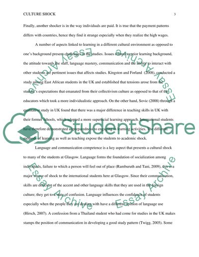 Culture Shock Among International Students At Glasgow College