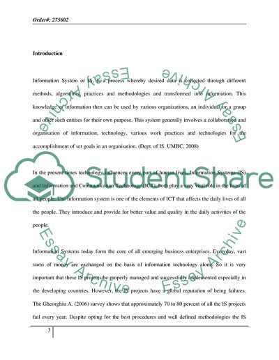 The Barriers Posed by the Developing Countries in Terms of Implementation of the Information Systems