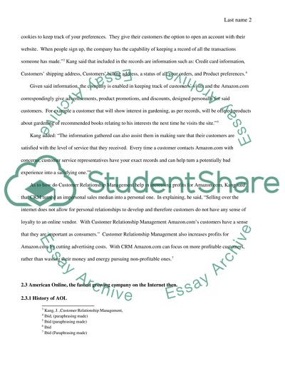 Marketing of American Online and Amazon