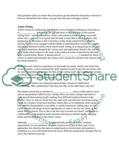 Web pages content