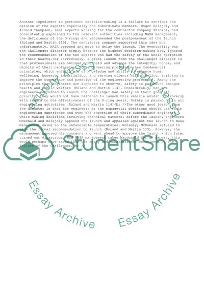 Impediments to Responsible Decision Making