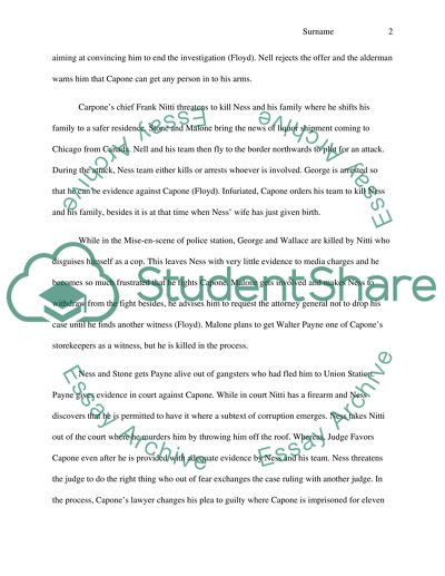 An analysis on the movie The Untouchables