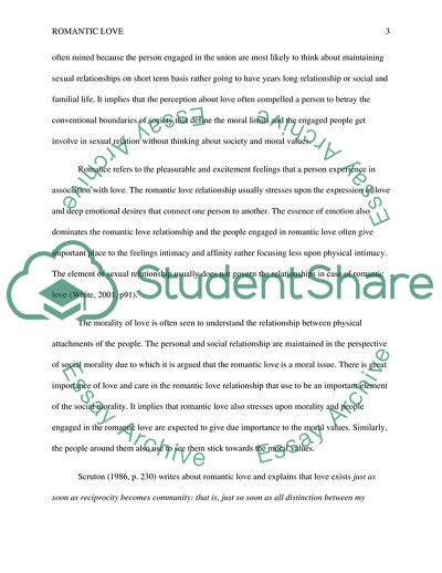 Is Romantic Love a Moral Issue