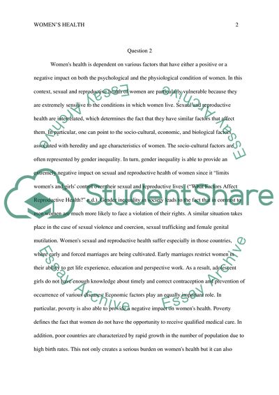 Women, Health and the Environment