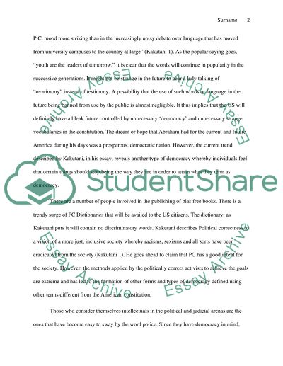 Michiko Kakutanis The word police