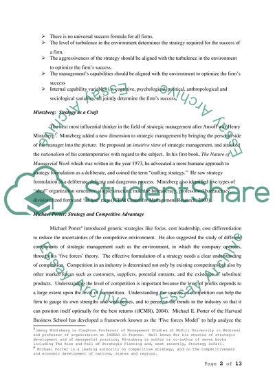 Economy: Strategic Management Process