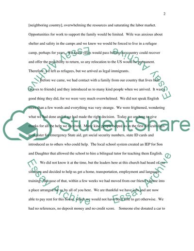 The Steps of a Refugee