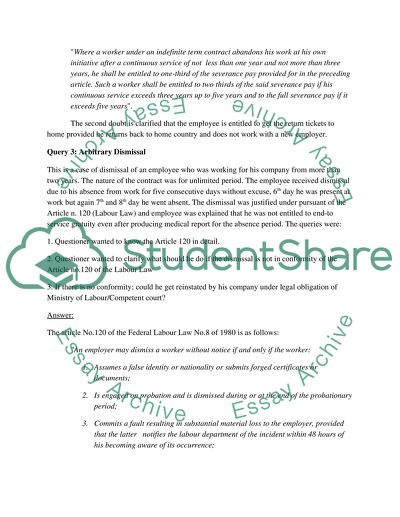 Labour Law Contract, Gratuity Calculation, Arbitrary Dismissal