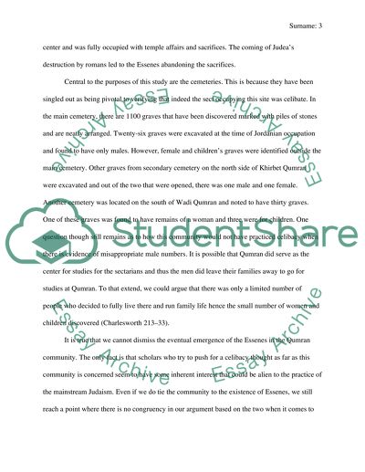 Whether Qumran was a Male Only Celibate Community or Not