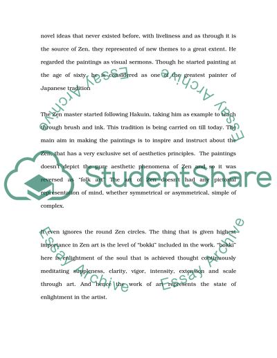 Hakuins art associated with Zens mind