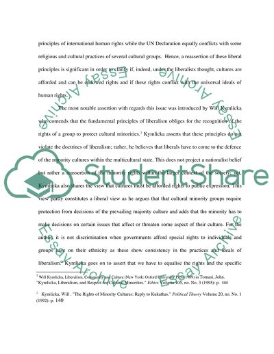 Can Culture Have Rights, and if so, Can They Conflict with Human Rights